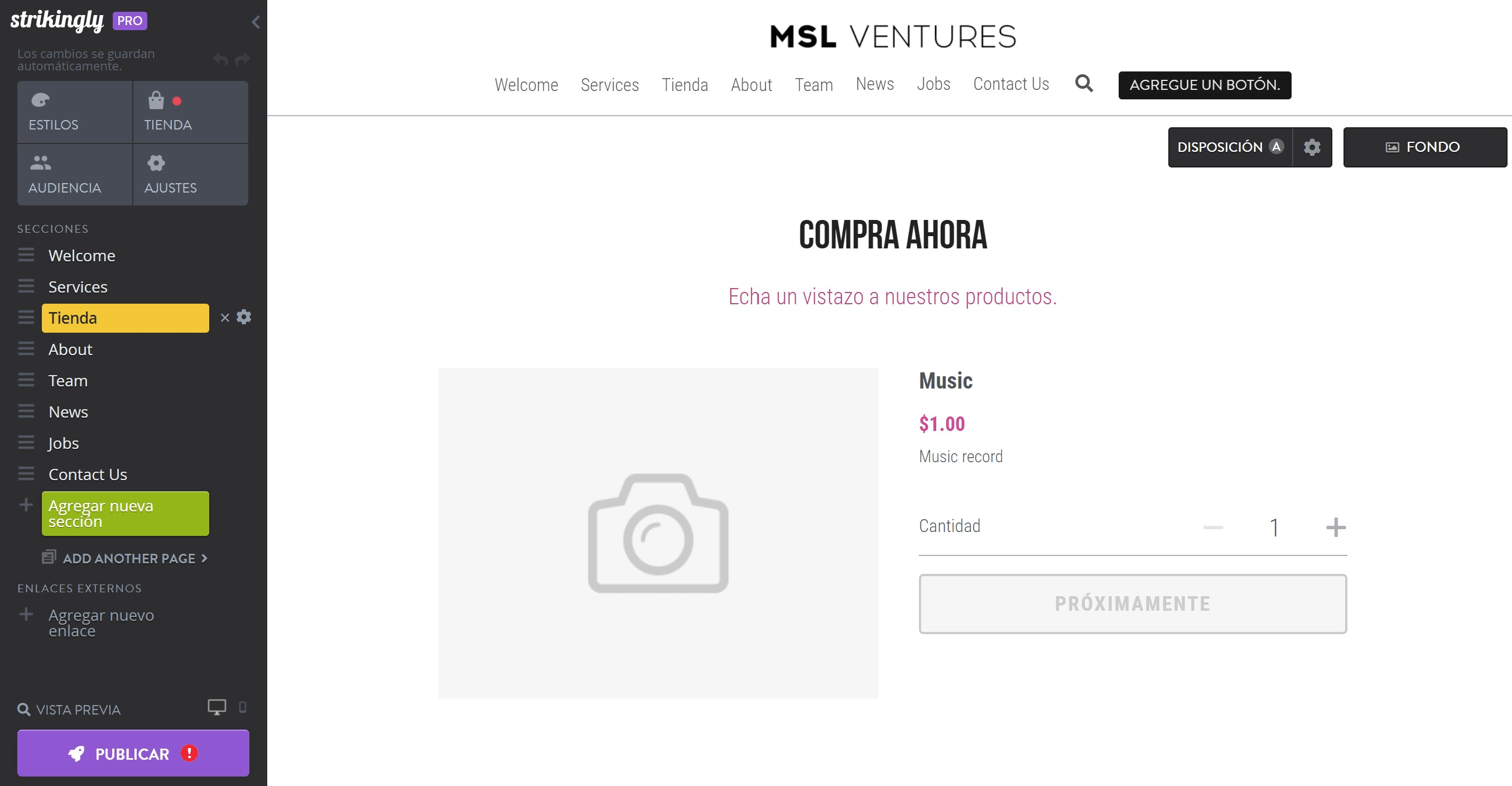 null una tienda en línea